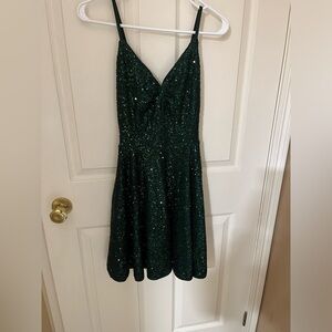 Short and flow-y green dress